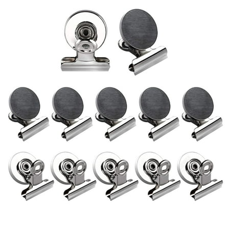 

Magnetic Clips 12 Pack Heavy Duty Fridge Refrigerator Magnets Clips For Photo Displays Whiteboard Magnets Clips 31mm Wide