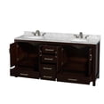 thumbnail image 4 of Wyndham Collection WCS141472DLGCMUNOMXX Sheffield 72" Free Standing Double Basin Vanity, 4 of 6