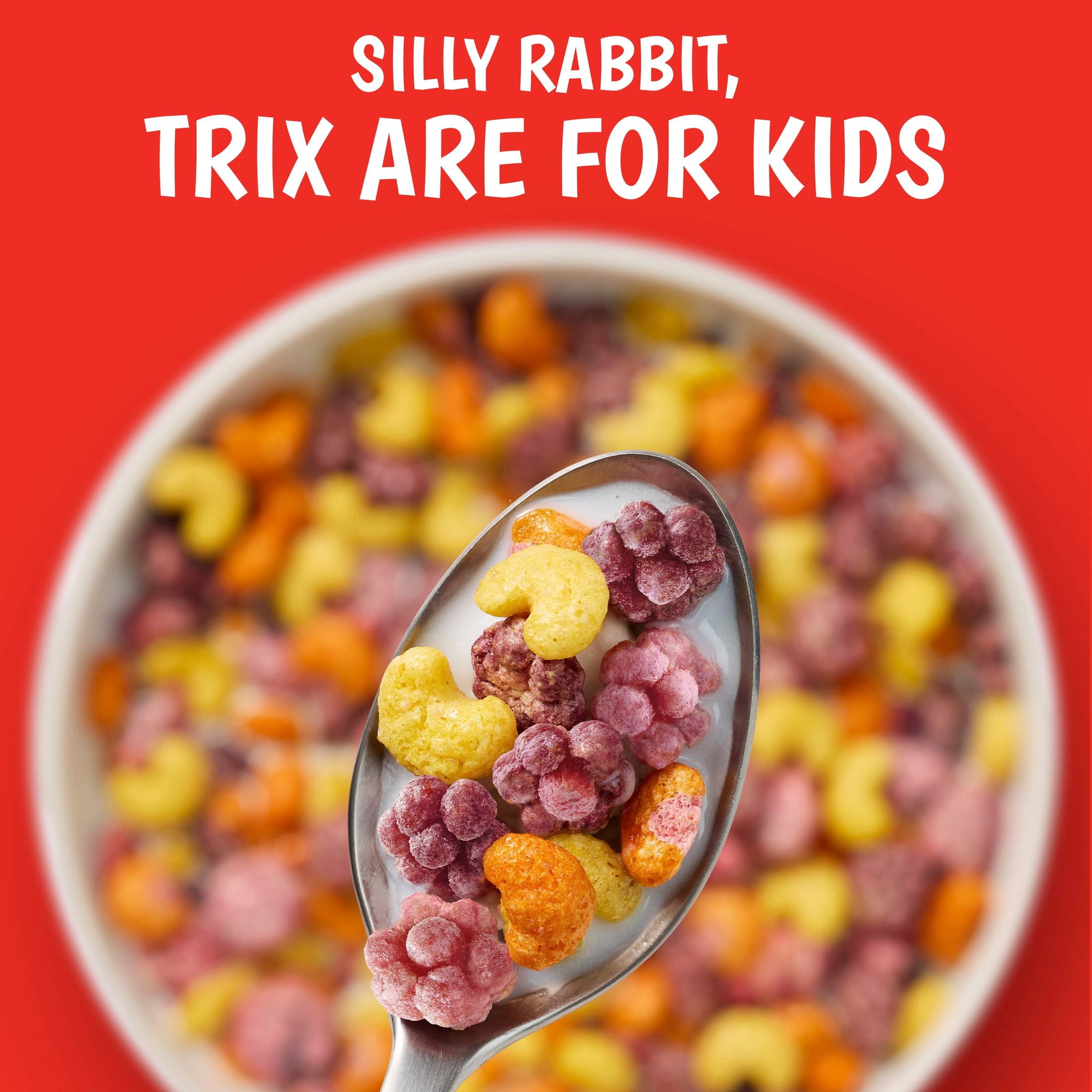 (3 pack) Trix Breakfast Cereal, 6 Fruity Shapes, Made with Whole Grain, 35 oz Resealable Bag