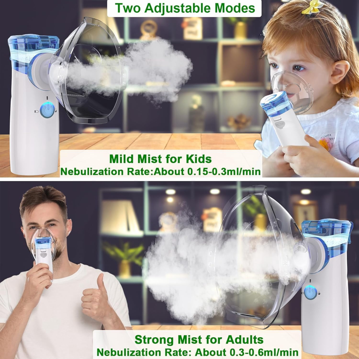 Portable Machine for Adults and Kids Travel and Household Use, Handheld Mesh Parts