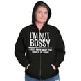 thumbnail image 3 of I'm Not Bossy I Just Know Funny Boss Unisex Fleece Graphic Zip Up Hoodie Brisco Brands 3X, 3 of 5