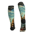 thumbnail image 2 of Bixox Skeleton Chef BBQ Scene Print Compression Socks,Compression Socks Women & Men Circulation for Medical,Running,Athletic, 2 of 7