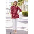thumbnail image 2 of Jessica London Women's Plus Size Swing Tunic Oversized Long Blouse, 2 of 6