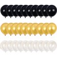 thumbnail image 3 of Kit de 30/40 globos dorados y negros, globos de látex con confeti, decoraciones para fiestas de Navidad, graduación, baby shower, Año Nuevo 2023, 3 of 5