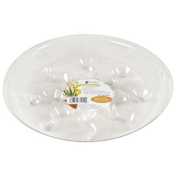Midwest SP6 6" Saucer Plus Extra Thick Clear Plastic Plant Pot Saucer - Quantity of 12