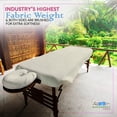 thumbnail image 4 of Flannel 100% Cotton Massage Table Sheets 3 Pieces Fitted Flat & Face Cover Set Natural Color, 4 of 8