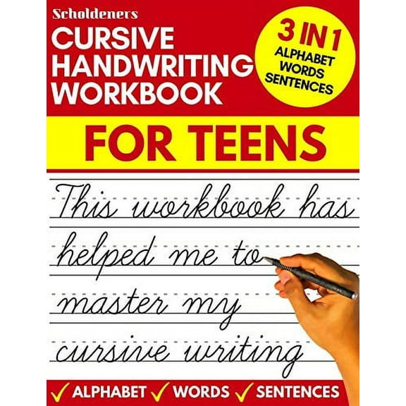 Pre-Owned Cursive handwriting workbook for teens: cursive writing practice workbook for teens, tweens and young adults (beginners cursive workbooks / cursive teens books) Paperback