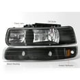 thumbnail image 6 of AJP Distributors Black Housing Amber Reflector Headlights Bumper Lights Driving Lamps Pair Compatible/Replacement For Chevrolet Silverado Chevy Suburban Tahoe 1999 2000 2001 2002 2003 2004 2005 2006, 6 of 8