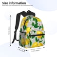 thumbnail image 4 of Lsque Lemon Seamless Pattern Oil Painting Effect Classic Casual Backpack - Large Capacity Water-Resistant Backpack for School, Work, Travel, and Outdoor Activities, 4 of 8