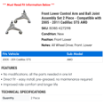 thumbnail image 2 of Front Lower Control Arm and Ball Joint Assembly Set 2 Piece - Compatible with 2005 - 2011 Cadillac STS AWD 2006 2007 2008 2009 2010, 2 of 2
