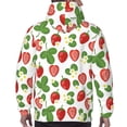 thumbnail image 7 of Uemuo Strawberry Pattern Men's Hoodie - Casual Pullover Hoodie with Kangaroo Pocket, Stylish Hooded Sweatshirt for Everyday Wear-XX-Large, 7 of 7