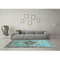 thumbnail image 3 of Ahgly Company Indoor Rectangle Persian Light Blue Traditional Area Rugs, 7' x 9', 3 of 4