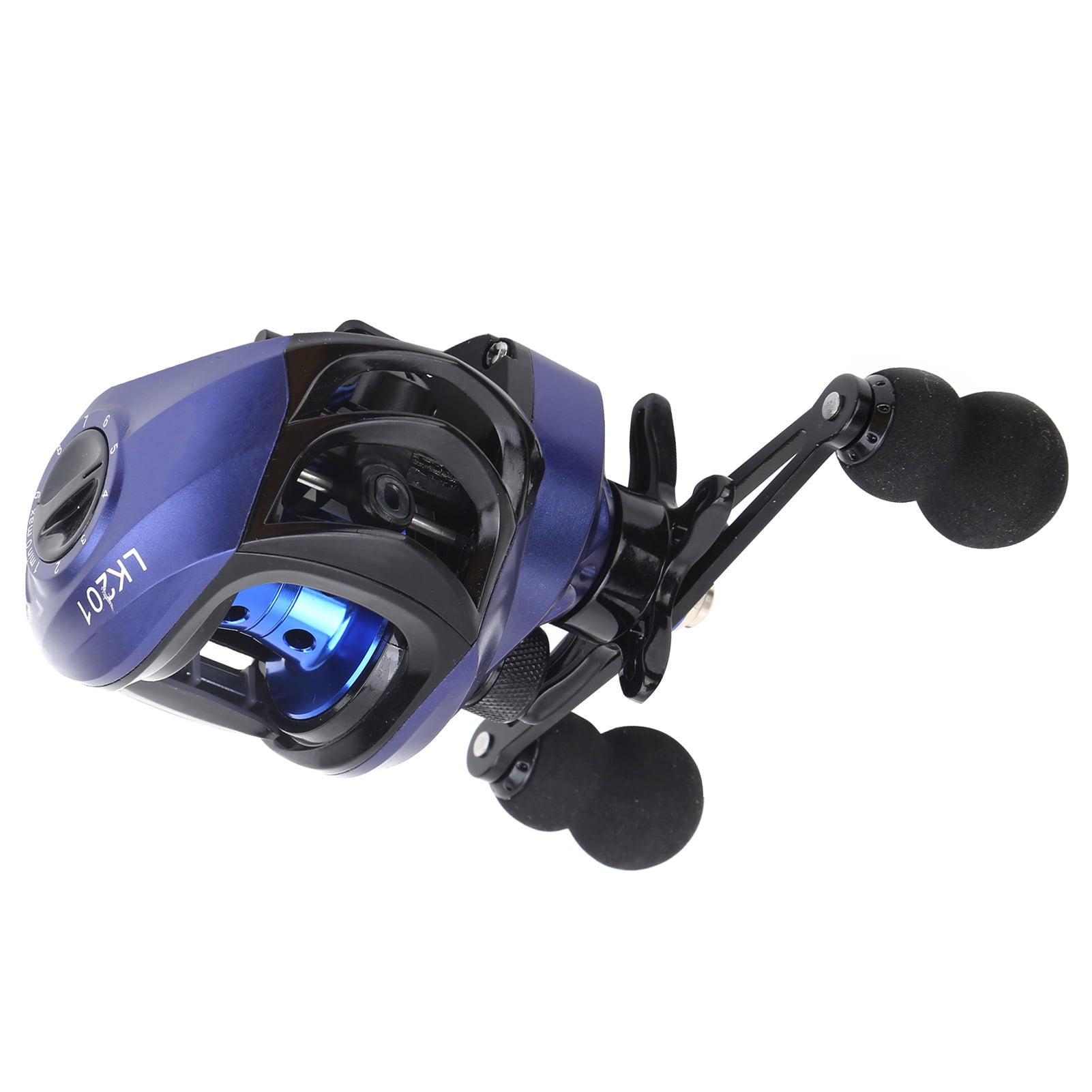 BIMZUC Blue/Black Baitcasting Reel 17+1 Bearings 7.2:1 Gear Ratio High Speed Fishing Wheel Accessory, 5.5 inches / 14 cm, Right Hand
