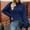 Navy#3, variant on Fesfesfes Women's Pullover Fall Winter Sweater Leisure Long Sleeve Round Mock Neck Solid Color Tops Solid Color Warmkeeping Comfy Sweater(Red#4,XL)