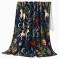 thumbnail image 2 of Western Ranch Horse Cacti Celestial Bohemian, Mystical Celestial Art Scene, Warm Flannel Blanket for Home Library and Reading Nook, Animal Lovers Birthday Gift, Celestial Home Decor, 2 of 9