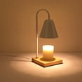 thumbnail image 4 of Velas aromáticas eléctricas sin llama, calentador, quemador, lámpara de fusión, luz regulable de madera Blanco Zulema Lámpara calentadora de velas, 4 of 7