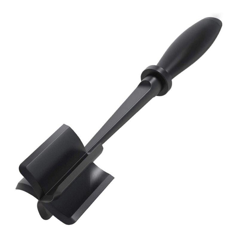 Multifunctional Heat-resistant Nylon- Hamburger Cleaver, Non-stick Mixture And Mushy Nylon- Minced Meat Chopping Utensil, Mixing Chopper, Black