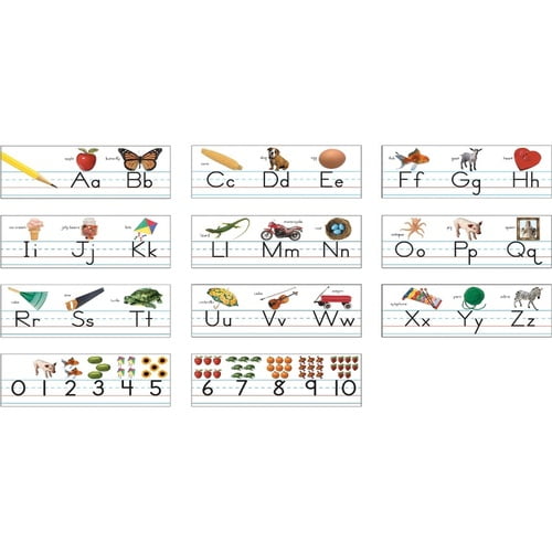 Traditional Manuscript Alphabet with Photographs Bulletin Board Set