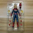 thumbnail image 3 of Figura de anime de superhéroes de Marvel de 15 cm, figura de acción de Capitán Marvel SHF, estatua de PVC, modelo de muñecas, adornos coleccionables, juguetes de regalo, 3 of 5