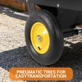 thumbnail image 5 of M optimized ATV Trailer Dump Cart Pull Behind, 750 LB Capacity, 15 Cu.Ft, Heavy Duty Steel Utility Trailer for Lawn Tractor with Raised Side Rails, Lawn Carts Tow Behind for Garden Yard, 5 of 7