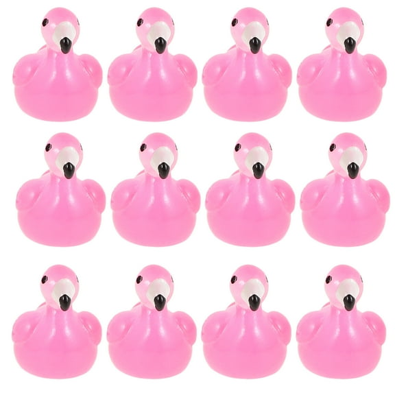 Raindrops 50 Pcs Flamingo Yard Decorations in Rosy Resin for Outdoor Garden Decor and Birthday Party Supplies