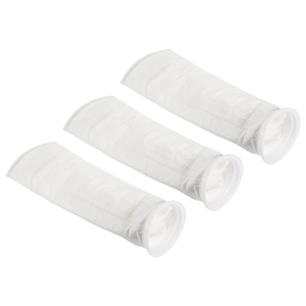 Uxcell calcetines de filtro de anillo de 6 pulgadas, paquete de 3 bolsas de malla de 10 micrones para canasta de skimmer de piscina