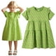 thumbnail image 3 of AJZIOJIRO Toddler Girls Summer Short Sleeve Dress Kids Baby Party Princess Skirt Cartoon Tutu Dance Skirt 2-7Y, 3 of 9