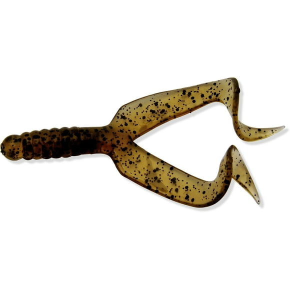 Mister Twister DT7M 11BKS Double Tail 4" Lure Pumpkin 4", Double Tail 4" Lure Pumpkin 4"