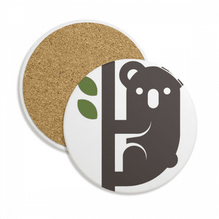 

Outline Australia Koala and Eucalypt Coaster Cup Mug Tabletop Protection Absorbent Stone