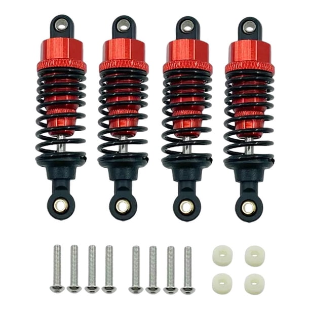 de Amortiguadores de Aluminio para Vehículo RC Escala 1/10, Plateado rojo