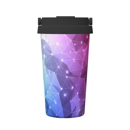 

Insulated Coffee Mug With Lid Geometric Polygon Background Insulated Tumbler Stainless Steel Coffee Travel Mug With Lid Hot Beverage And Cold Vacuum Portable Thermal Cup Gifts