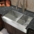 thumbnail image 2 of Transolid Diamond 36'' x 20'' Double Basin Farmhouse Kitchen Sink, 2 of 11