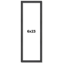 6x23 Rustic Brown Real Wood Picture Frame Width 0.75 inches | Interior Frame Depth 0.5 inches |