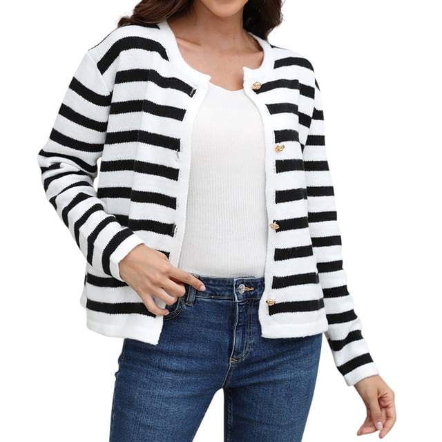 Gibobby Sueter para mujer Cárdigan de Punto de Manga Larga para Mujer Suéteres Frente Abierto Suéter de Punto Suave Otoño Invierno(Blanco,CH)