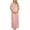 Pink, variant on Women's Maternity Lace Maxi Dress, 400g Stretch Spandex Lace V-Neck Short Sleeve Floor-Length Gown, Elegant Photoshoot & Baby Shower Maternity Long Dress, 1pc, S/M/L/XL