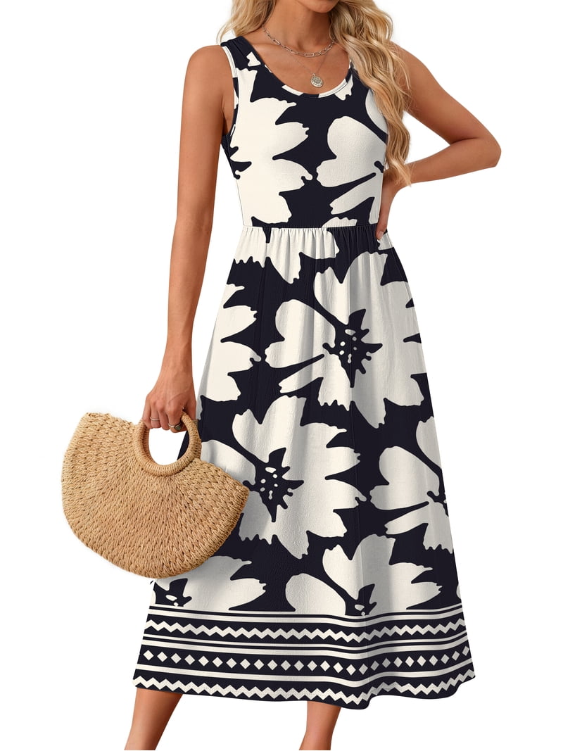 ladies casual dresses PRETTYGARDEN Summer Dress for Women Short Sleeve Bow Tie V Neck ASIAN SIZE IS SMALLER THAN EU SIZE AND US SIZE Fantaslook Summer Dresses for Women