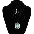 thumbnail image 5 of Boho Turquoise Necklace Western Necklaces for Women Country Concert Outfits Layered Black Brown Leather Choker Western Cowgirl Outfits Jewelry, 5 of 16