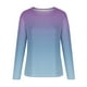 thumbnail image 4 of ICHUANYI Clearance Fashion Women's Round-Neck Sleeve Print Casual T-shirt Blouse(Blue, M) ICHUANYI WER2023081508863, 4 of 5
