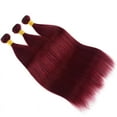 thumbnail image 4 of Silky Straight Sew In Natural 100% Human Hair Weave - Burgundy 99J 8in, 4 of 8