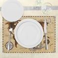 thumbnail image 3 of Ambesonne Map Place Mats Set of 4, Retro Sketch World Map, Standard Size, Brown and Sand Brown, 3 of 6