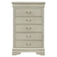 thumbnail image 3 of Glory Furniture Louis Phillipe 5 Drawer Chest in Silver Champagne, 3 of 5
