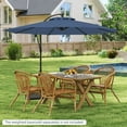 thumbnail image 4 of Costway 10' Hanging Umbrella Patio Sun Shade Offset Outdoor Market W/ Cross Base Blue, 4 of 10