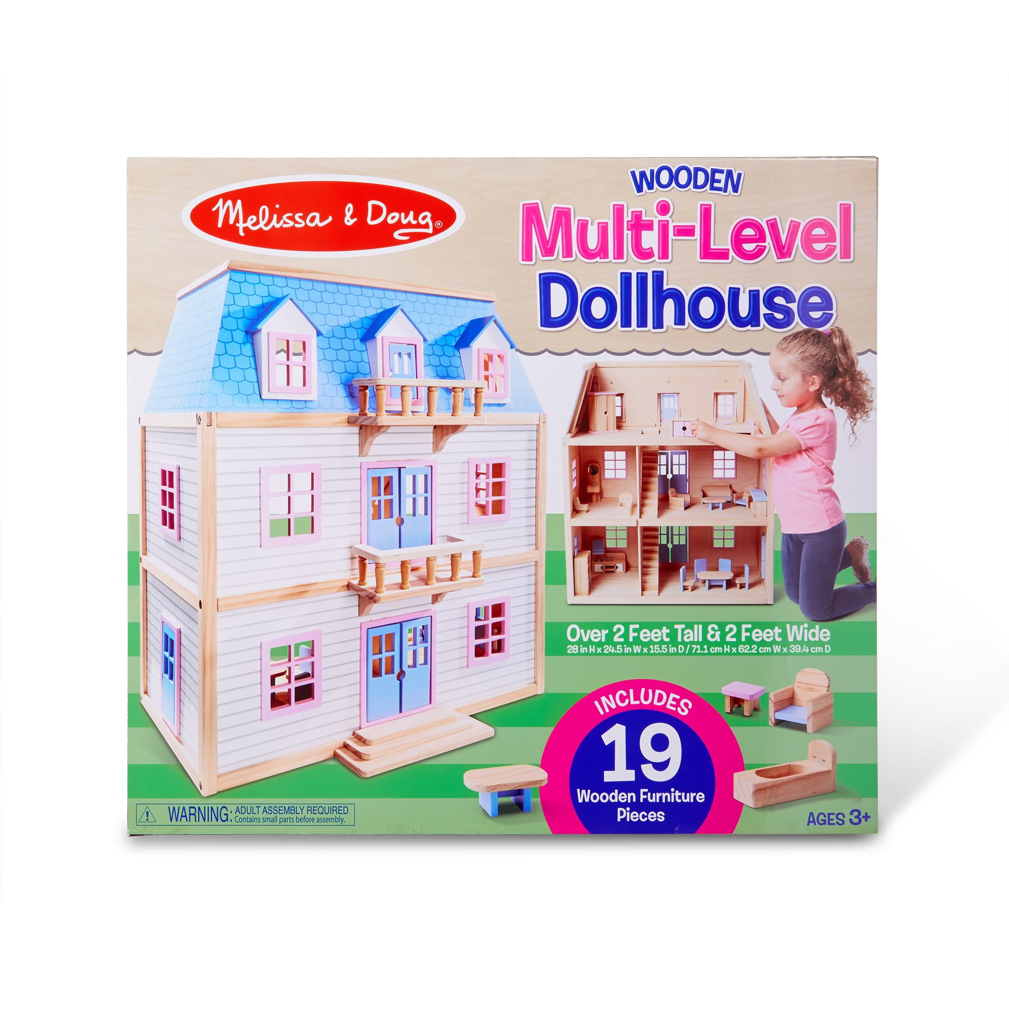 melissa and doug multi level dollhouse