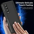 thumbnail image 5 of Slim Thin Z Fold 3 Case with Hinge Coverage, Screen Protector, Matte Hard Shockproof Full Body Protection Phone Cover for Samsung Galaxy Z Fold 3 5G (Black), 5 of 14