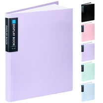 Art Portfolio 9x12 Inches, 40 Pocket Display Book with Clear Protectors, Presentation Folder for Drawings Paintings Documents, Heavy Duty Organizer, Purple