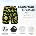 thumbnail image 3 of Rateoe Avocado Toast Pattern Men’s Swim Shorts with Compression Liner – Double-Layered Quick-Dry Swimwear, Comfortable & Stretchy Beach Shorts-X-Large, 3 of 6