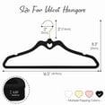 thumbnail image 4 of Velvet Hangers 60 Pack,  Black Non Slip Flocked Felt Hangers, Sturdy Velvet Clothes Hangers, Cute Heart Hangers, Ultra Slim Black Hangers for Closet Space Saving, 4 of 8