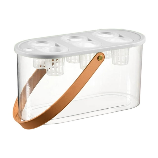 Colaxi Hydroponic Grower Box 6 Holes Sturdy for Planting Plants and Vegetables White
