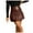 Brown, variant on EDFBUYKRS Female Skirts Skirt for Women Long Women's Puffy Skirt Pu-Leather Skirt High Waist Full Belly and Large Size Skirt