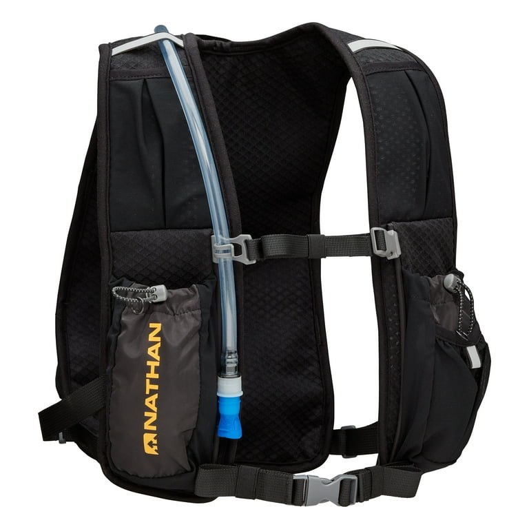 Nathan 6 Liter Hydration Pack w Bladder Black Marigold OSFA